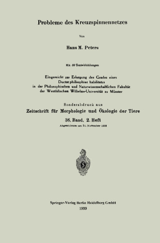 Probleme des Kreuzspinnennetzes