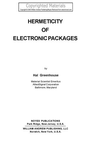 Hermeticity of Electronic Packages
