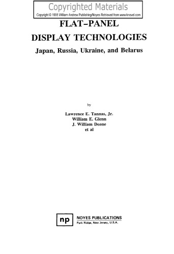 Flat-Panel Display Technologies - Japan, Russia, Ukraine, and Belarus