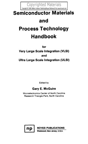 Semiconductor Materials and Process Technology Handbook