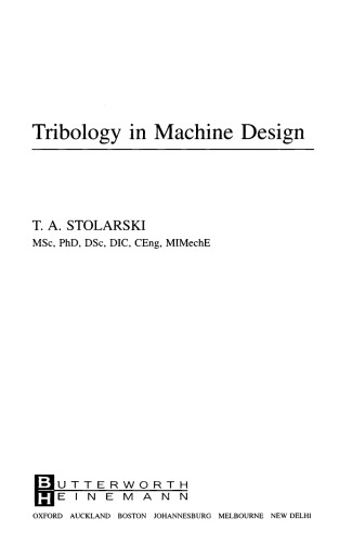 Tribology in Machine Design