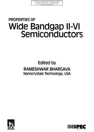 Properties of Wide Bandgap II-VI Semiconductors