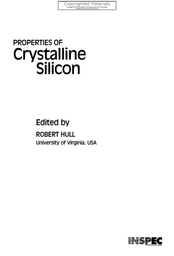 Properties of Crystalline Silicon