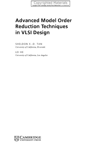 Advanced Model Order Reduction Techniques in VLSI Design