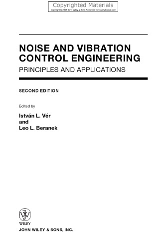 Noise and Vibration Control Engineering - Principles and Applications