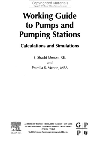 Working Guide to Pumps and Pumping Stations - Calculations and Simulations