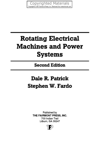 Rotating Electrical Machines and Power Systems
