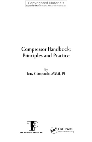 Compressor Handbook - Principles and Practice