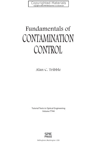 Fundamentals of Contamination Control