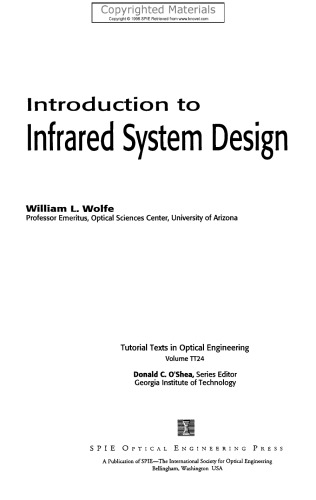 Introduction to Infrared System Design
