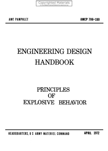Engineering Design Handbook - Principles of Explosive Behavior: