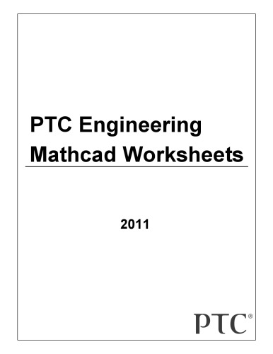 PTC Engineering Mathcad Worksheets