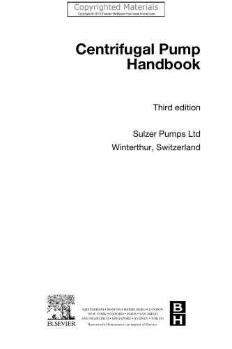 Centrifugal Pump Handbook