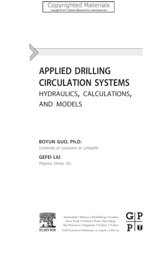 Applied Drilling Circulation Systems - Hydraulics, Calculations, and Models