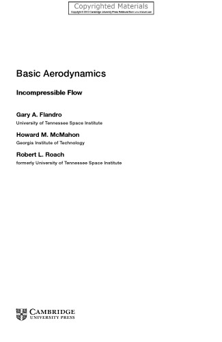 Basic Aerodynamics - Incompressible Flow