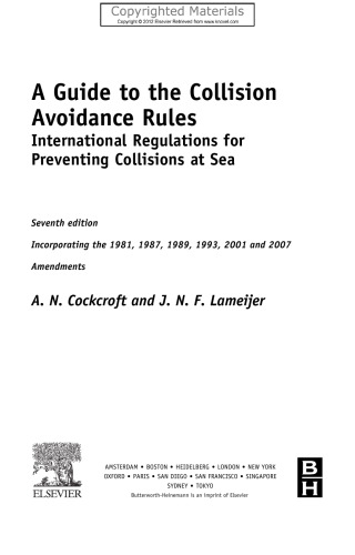 Guide to the Collision Avoidance Rules - International Regulations for Preventing Collisions at Sea