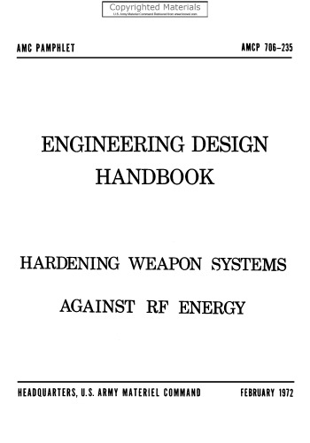 Engineering Design Handbook - Hardening Weapon Systems against RF Energy: