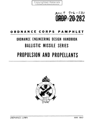 Ordnance Engineering Design Handbook - Ballistic Missile Series - Propulsion and Propellants