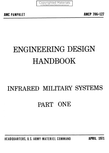 Engineering Design Handbook - Infrared Military Systems, Part One: