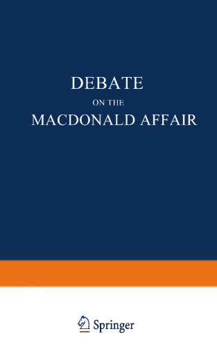 Debate on the Macdonald Affair: In the Prussian House of Deputies on Monday the 6th May 1861