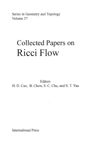 Collected papers on Ricci flow