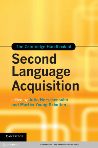 The Cambridge handbook of second language acquisition