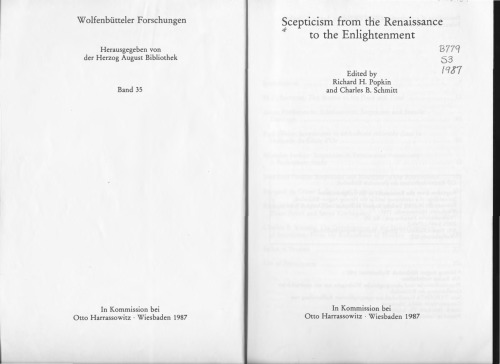 Skepticism from the Renaissance to the Enlightenment