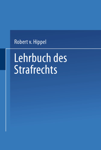 Lehrbuch des Strafrechts