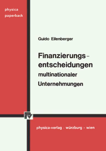 Finanzierungsentscheidungen multinationaler Unternehmungen