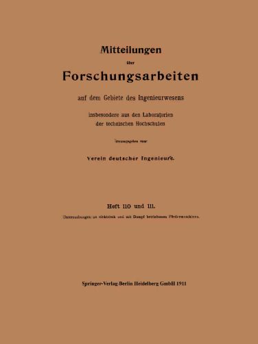 Untersuchungen an elektrisch und mit Dampf betriebenen Fördermaschinen
