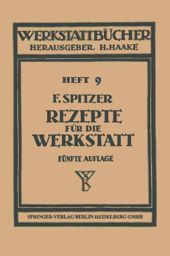 Rezepte für die Werkstatt