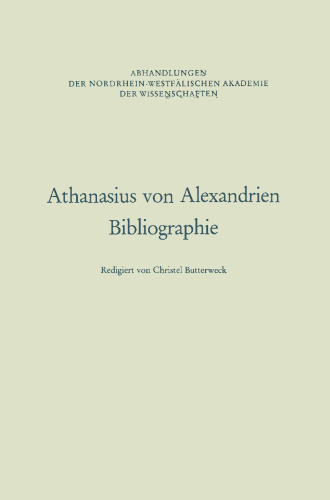 Athanasius von Alexandrien: Bibliographie