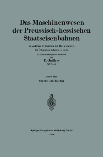Neuere Kraftwerke der Preussisch-hessischen Staatseisenbahnen