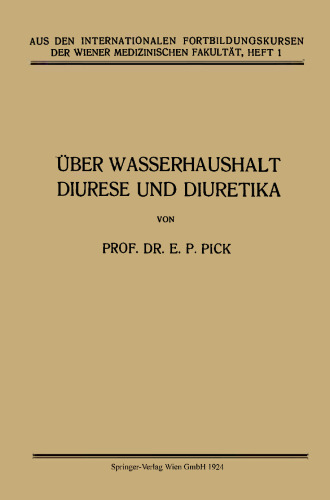 Über Wasserhaushalt, Diurese und Diuretika