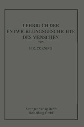 Lehrbuch der Entwicklungsgeschichte des Menschen