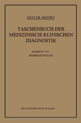 Taschenbuch der Medizinisch-Klinischen Diagnostik