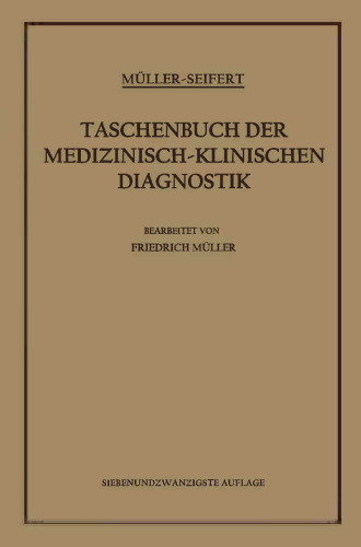 Taschenbuch der Medizinisch-Klinischen Diagnostik