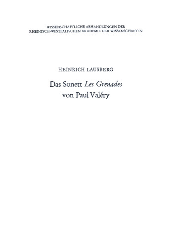 Das Sonett Les Grenades von Paul Valéry