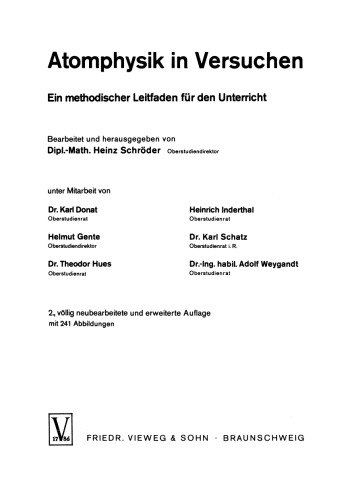 Atomphysik in Versuchen: Ein methodischer Leitfaden für den Unterricht