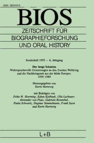 BIOS: Zeitschrift für Biographieforschung und Oral History