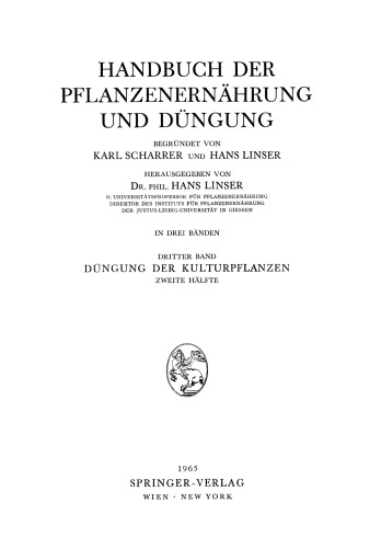 Düngung der Kulturpflanzen