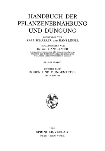 Boden und Düngemittel