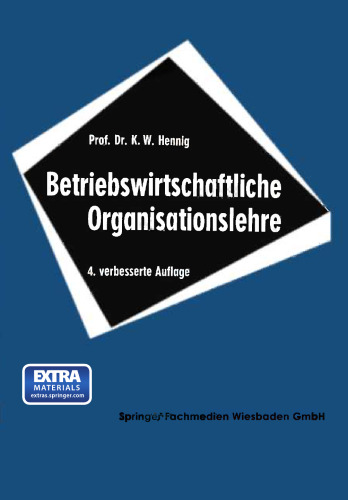 Betriebswirtschaftliche Organisationslehre