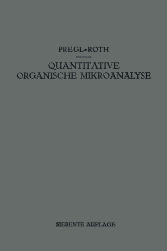 Quantitative Organische Mikroanalyse