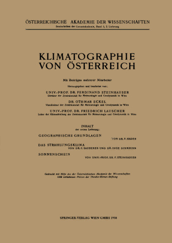 Klimatographie von Österreich