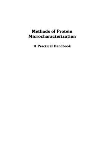 Methods of Protein Microcharacterization: A Practical Handbook