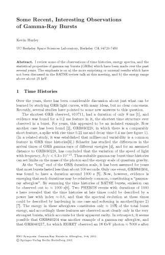Gamma-Ray Bursts in the Afterglow Era: Proceedings of the International Workshop Held in Rome, Italy, 17-20 October 2000