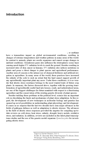 Plant Responses to Abiotic Stress