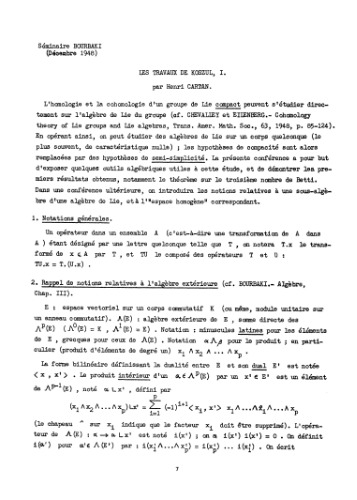 Séminaire Bourbaki, Vol. 1, 1948-1951, Exp. 1-49