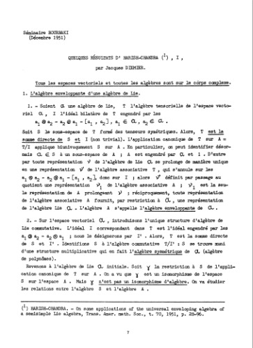 Séminaire Bourbaki, Vol. 2, 1951-1954, Exp. 50-100